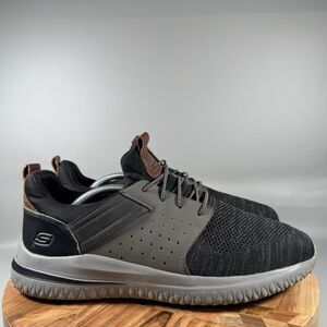 Skechers Mens Delson Camben‎ 56299 Black Casual Shoes Sneakers Size 12